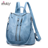 Bohemia Women Shoulder Bag PU Leather Travel Backpack High School Bag