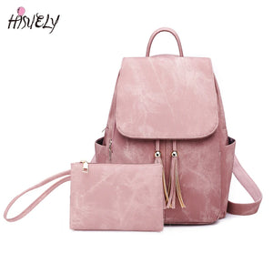 Bohemia Women Shoulder Bag PU Leather Travel Backpack School Bag for Girl