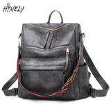 Bohemia Women Shoulder Bag Leather Backpack