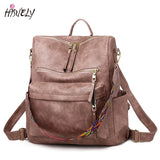 Bohemia Women Shoulder Bag Leather Backpack