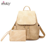 Bohemia Women Shoulder Bag PU Leather Travel Backpack School Bag for Girl