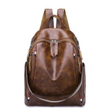 Bohemia Women Shoulder Bag PU Leather Travel Backpack High School Bag for Girl