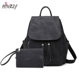 Bohemia Women Shoulder Bag PU Leather Travel Backpack School Bag for Girl