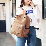 Canvas Backpack Cartoon Rabbit Ears Student Rucksack