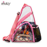 Clear PVC Women Backpack Transparent Solid Look