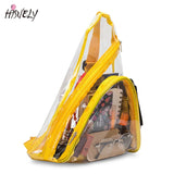 Clear PVC Women Backpack Transparent Solid Look
