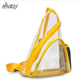 Clear PVC Women Backpack Transparent Solid Look
