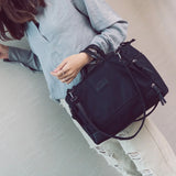 Vintage Motorcycle Tote Bag Women Shoulder Bag Zipper Top-handle Bag