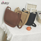 Solid Shoulder Handbags Female PU Leather Women Large Capacity Crossbody Bags