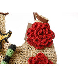 Straw Weaving Beach Bag Flower Handbag Summer Tote