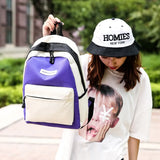 Harajuku Canvas Backpack Women School Bags Students Rucksack Bookbags