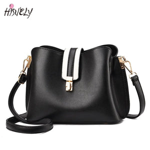 Hot Women PU Leather Handbags Bucket Vintage Shoulder Bags Messenger Bag