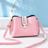 Hot Women PU Leather Handbags Bucket Vintage Shoulder Bags Messenger Bag
