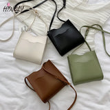 Stylish PU Leather Bucket Shoulder Bag