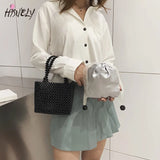 Stylish Women PU Leather Handbags Bucket Shoulder Messenger Bag