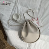 Women PU Leather Handbags Bucket Shoulder Bags
