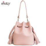 Stylish Tassel Bucket Shoulder Bag Women Messenger Bag