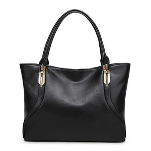 Women's 2-Pc PU Leather Handbag Set: Crossbody Bucket Bag & Shoulder Bag