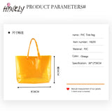 Laser Hologram PVC Clear Tote Bag Beach Large Capacity Shopping Bag