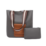 Bucket Shoulder Bag Women Handbags High Pu Leather Bag Ladies Patchwork Purse