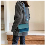 French Vintage Women Shoulder Bag Flap Panelled Small Girl Bag