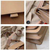 French Vintage Women Shoulder Bag Flap Panelled Small Girl Bag