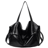 Women Soft PU Handbags Large Capacity Female Shoulder BagsTravel Totes
