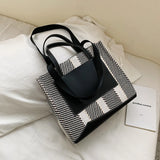 Plaid Shoulder Bag Women Handbag Large Tote Messenger Bag BG126