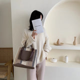 Plaid Shoulder Bag Women Handbag Large Tote Messenger Bag BG126