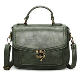 Retro Women Shoulder Bag PU Leather Small Handbags Lock Ladies Crossbody