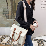 Canvas Shoulder Bags Large Capacity Casual Crossbody Handbag