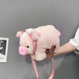 Cartoon Dinosaur Crossbody Bag Plush Toy Girl Shoulder Bag