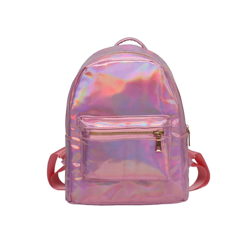 Summer hologram laser backpack for girls