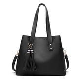 Tassel Large Ladies Handbags PU Leather Women Bag Female Shoulder Bags