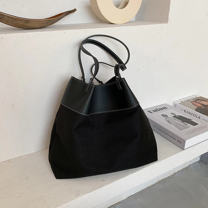 Stone Pattern Bucket Bag Women Underarm Bag