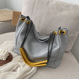Stone Pattern Bucket Bag Braided Shoulder Bag