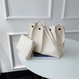Stone Pattern Bucket Bag Casual Braided Shoulder Messenger Bag