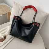 Stone Pattern Bucket Bag Braided Shoulder Bag