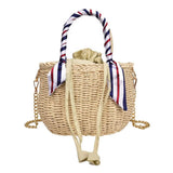 Vintage Round Straw Bag Handbags Women Summer Rattan Beach Circle