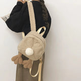 Winter Faux Fur Bucket Bag Small Plush Handbag