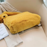 Plush Shoulder Bags Soft Fur Hobo Lady Handbag Large Capacity Purse