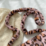 Leopard Print Faux Fur Women's Shoulder Bag