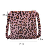 Leopard Print Faux Fur Women's Shoulder Bag