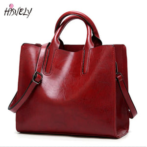 Women Leather Handbags Briefcase Shoulder Messenger Big Tote Bolsos
