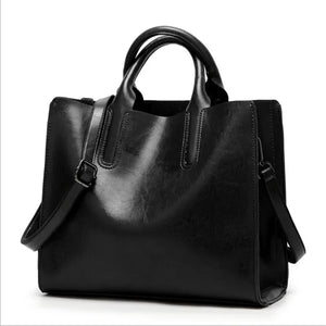 Women Leather Handbags Briefcase Shoulder Messenger Big Tote Bolsos