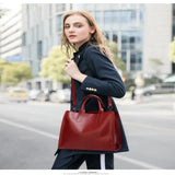 Women Leather Handbags Briefcase Shoulder Messenger Big Tote Bolsos