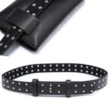 Women Waist Packs Rivet Waist Bag Ladies Purses PU Leather Mini Bags