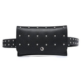 Women Waist Packs Rivet Waist Bag Ladies Purses PU Leather Mini Bags