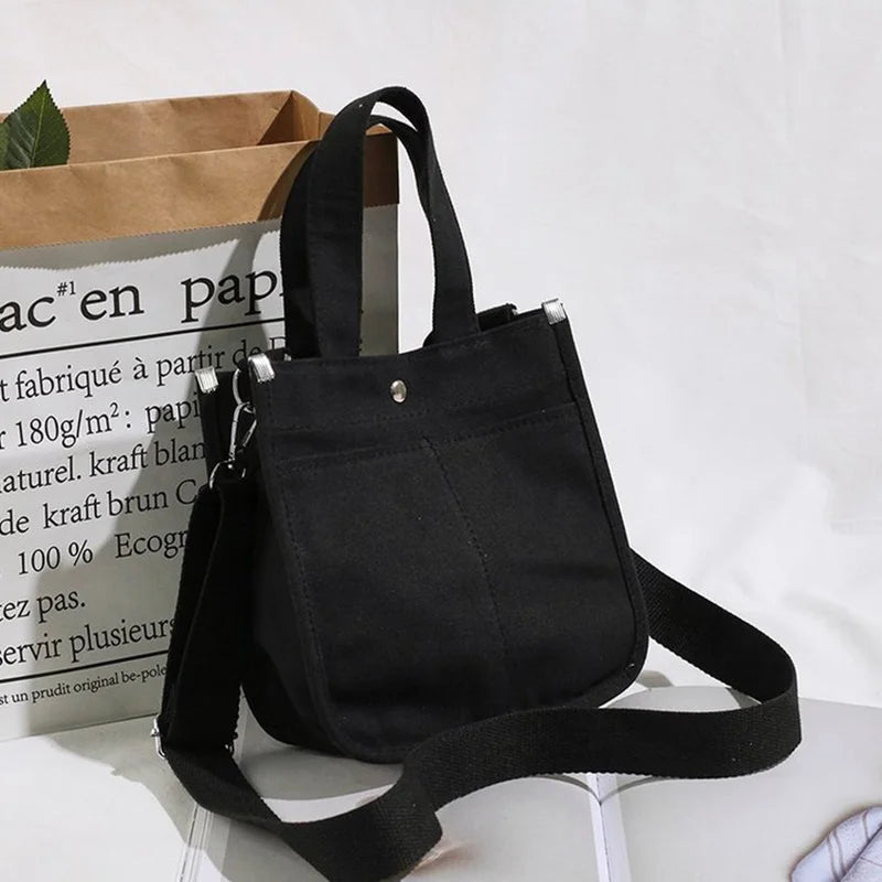 Women's Canvas Shoulder Bag Small Handbag Totes Casual Vintage Crossbody Bags