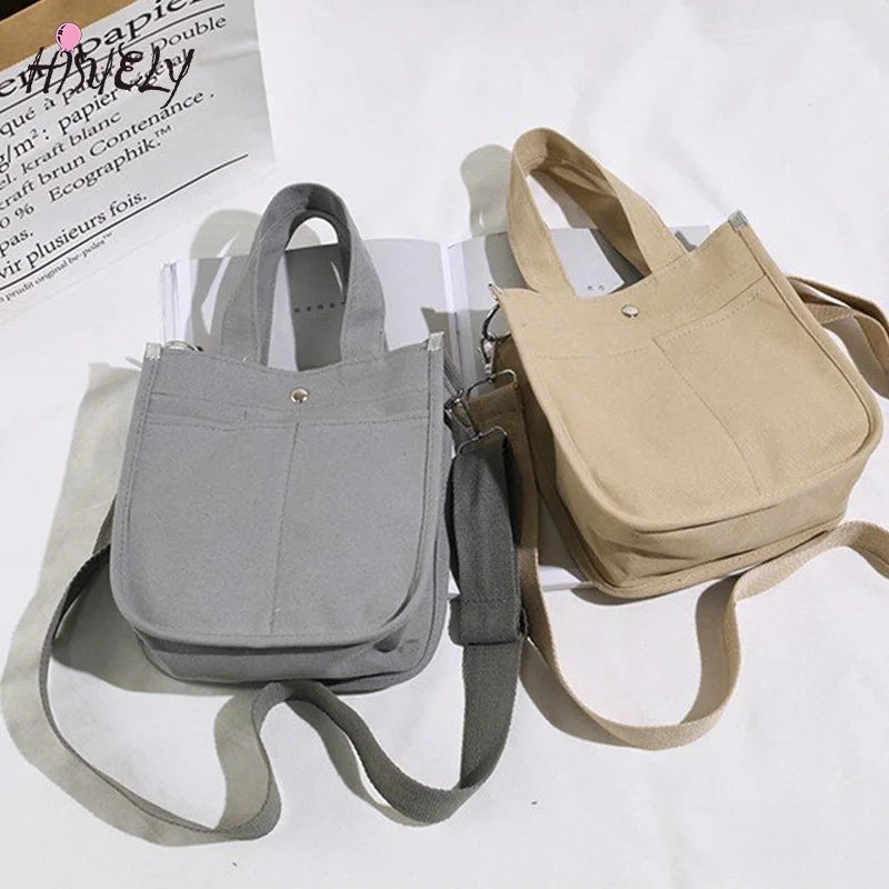 Women's Canvas Shoulder Bag Small Handbag Totes Casual Vintage Crossbody Bags